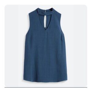 41 Hawthorn blue silk blouse